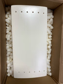 Justice Design Group CER-0965W-MAT Ambiance 14" Tall Outdoor Wall Sconce with Perforations - Matte White