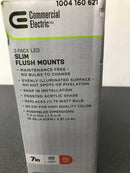 Commercial electric JVJ3011L-8/BN 7 in. Brushed Nickel LED Flush Mount (2-Pack)