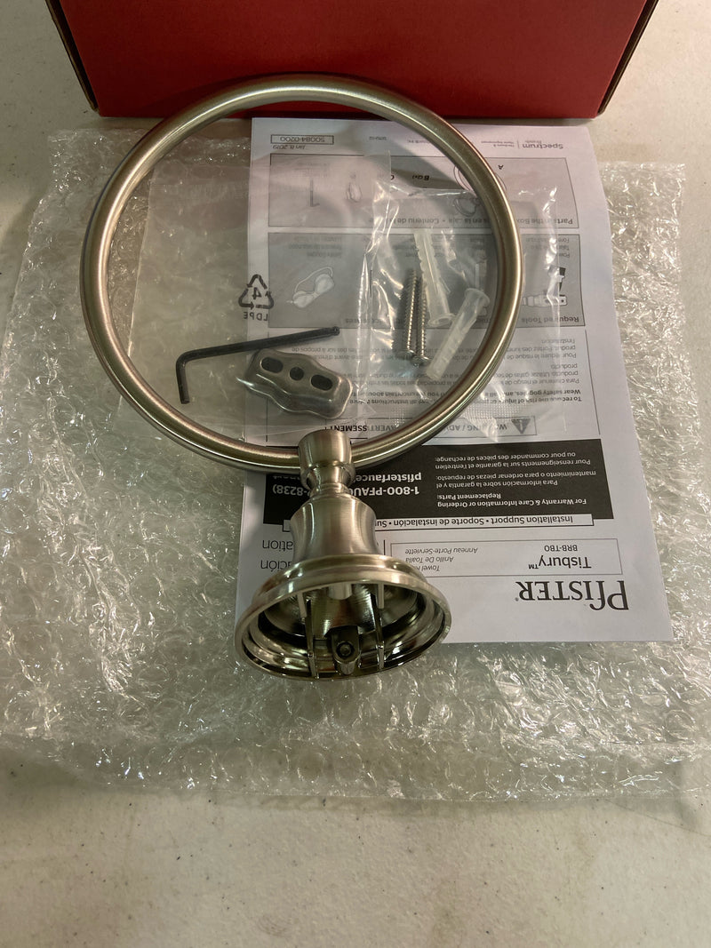 Pfister BRB-TB0K Tisbury 6-3/16" Wall Mounted Towel Ring - Brushed Nickel