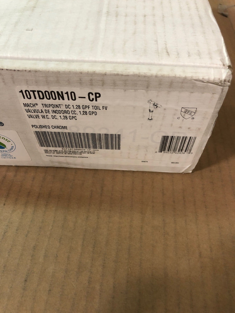 Kohler K-10TD00N10-CP Mach Tripoint 1.28 GPF Electronic Touchless Toilet Flushometer for 1-1/2" Top - Polished Chrome