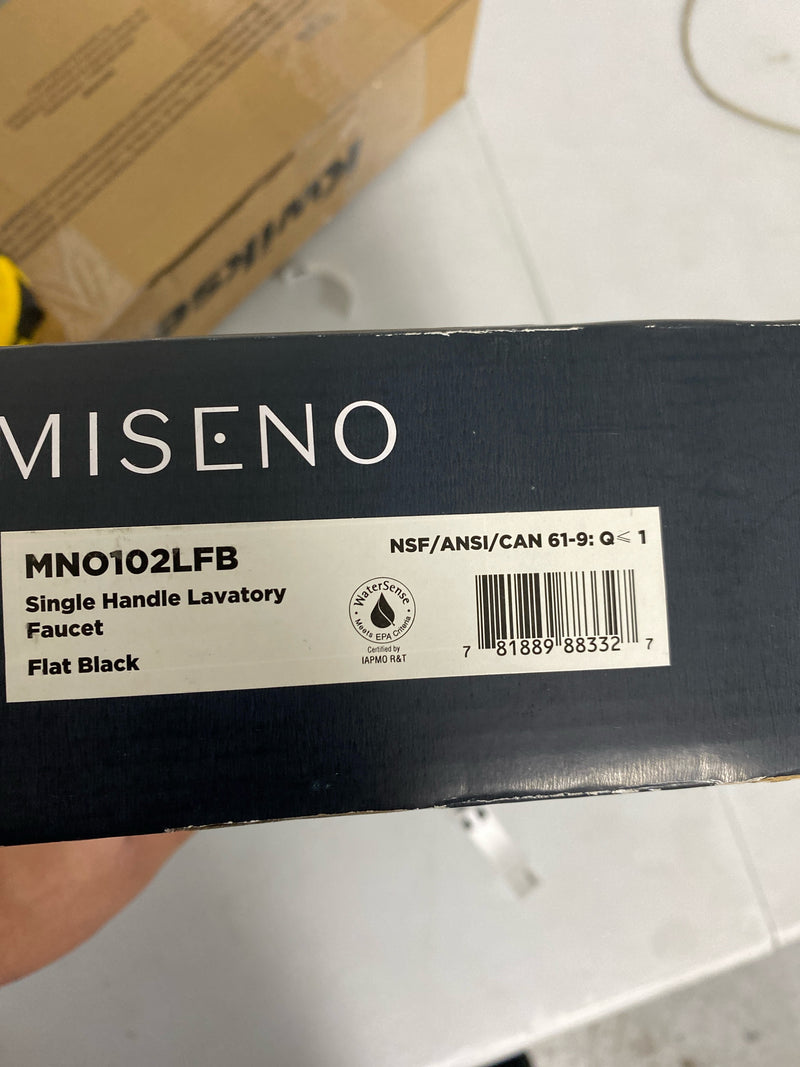 Miseno MNO102LFB Mia Single Hole Bathroom Faucet - Includes Push-Pop Drain Assembly and Optional Deck Plate - Flat Black