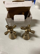 Delta H295CZ Pair of Cassidy Gold Metal Cross Handles for Bathroom Faucet in Champagne Bronze