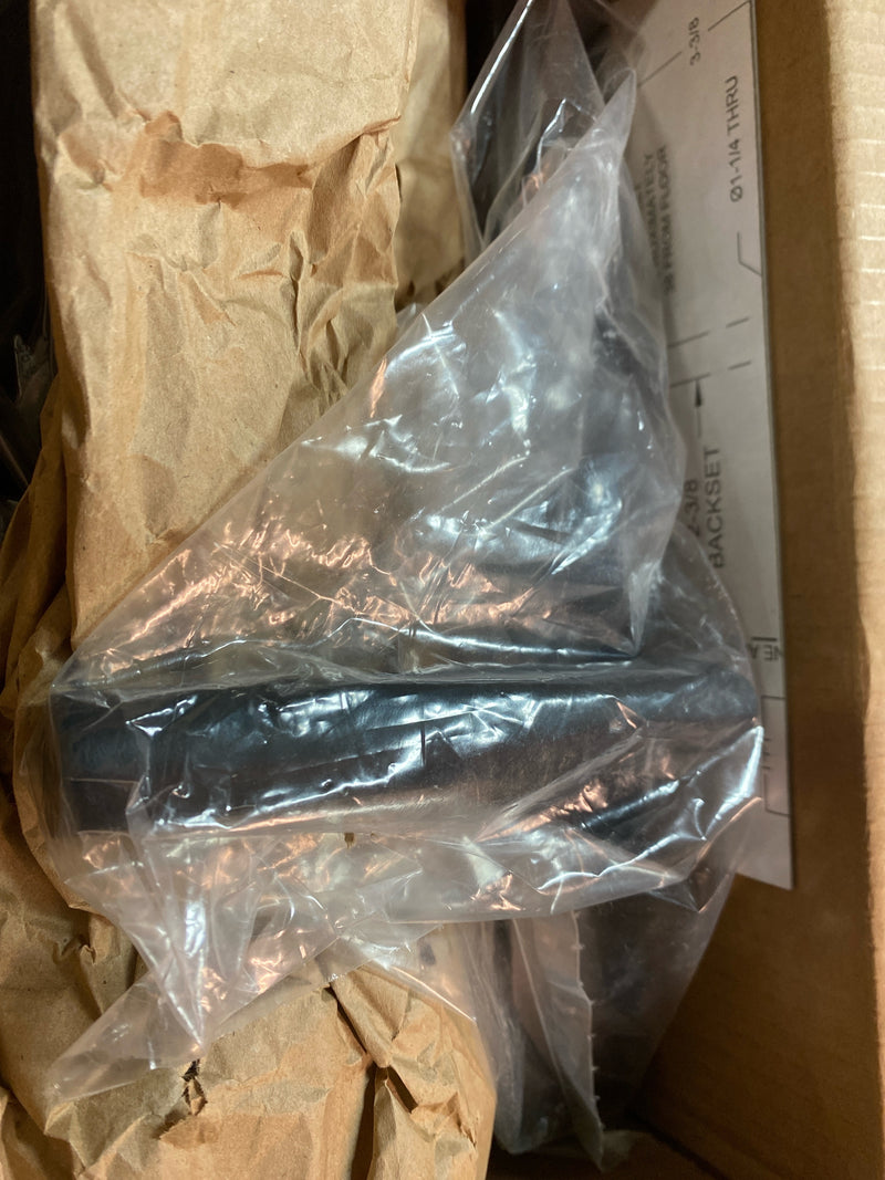 Emtek 8243US19 11 Inch Stretto Rectangular Privacy Sideplate Entry Set from the Brass Modern Collection - Flat Black