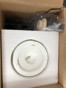 Lamqee 09FDL0097ABK 7.9 in. H. 1-Lightt Black Without Chain Wall Sconce Clear Glass Globe-Light