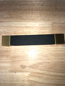 Belwith Keeler B076620WB-BGB Fuse 5-1/16 Inch (128 mm) Center to Center Modern Cabinet Handle / Drawer Pull with Wood Inlay - Brushed Golden Brass With Black Wood