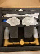 Vigo VG05007BN Cass 1.2 GPM 3" H Double Handle Wall Mounted Widespread Bathroom Faucet - Brushed Nickel