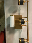 Savoy House 8-1638-3-143 Abel 3 Light 21" Wide LED Bathroom Vanity Light - Matte Black / Warm Brass