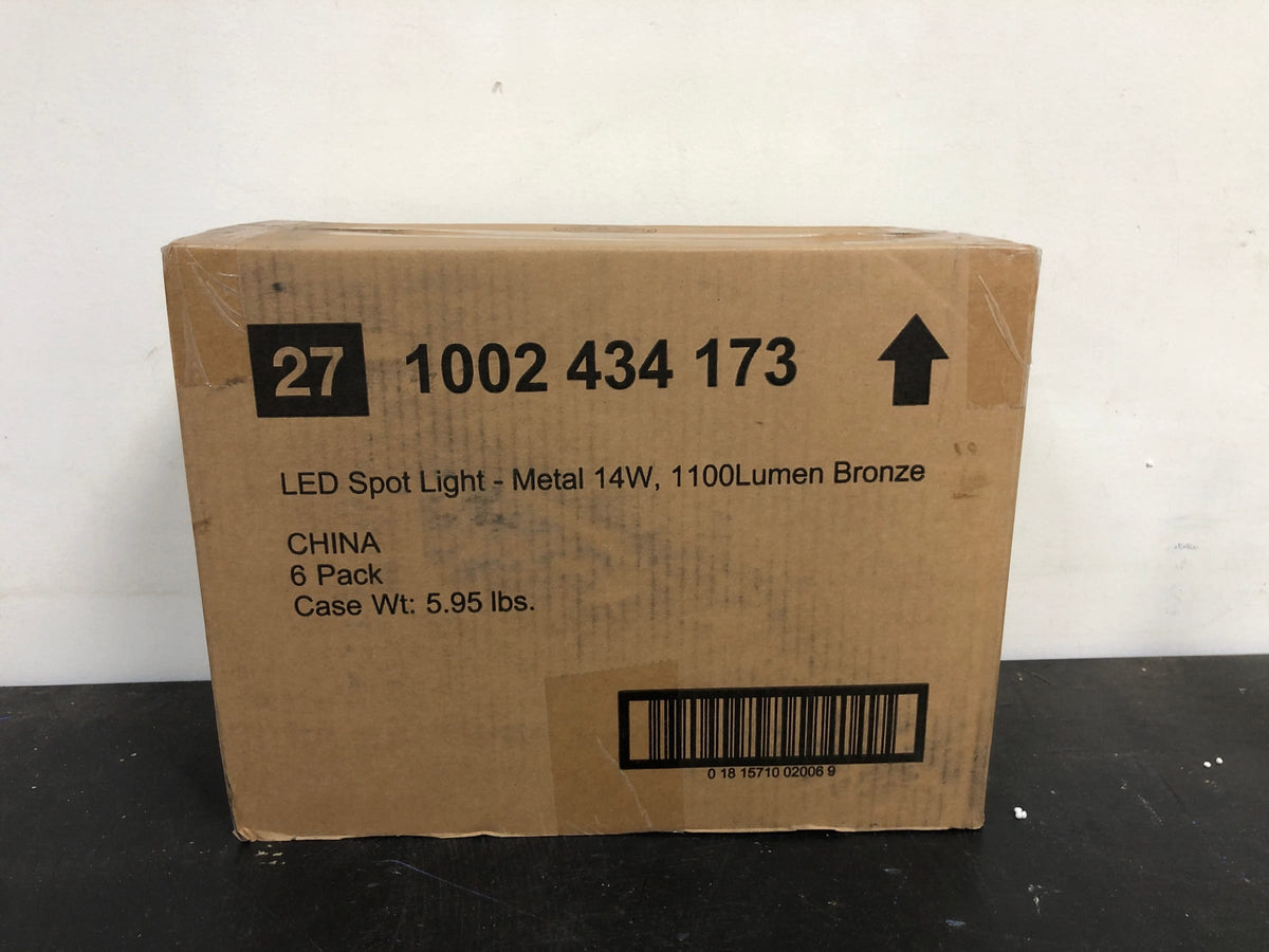 Commercial electric SPTM-1401 14-Watt 1100 Lumens CE Bronze Hardwired Integrated LED Metal Spot Landscape Flood Light
