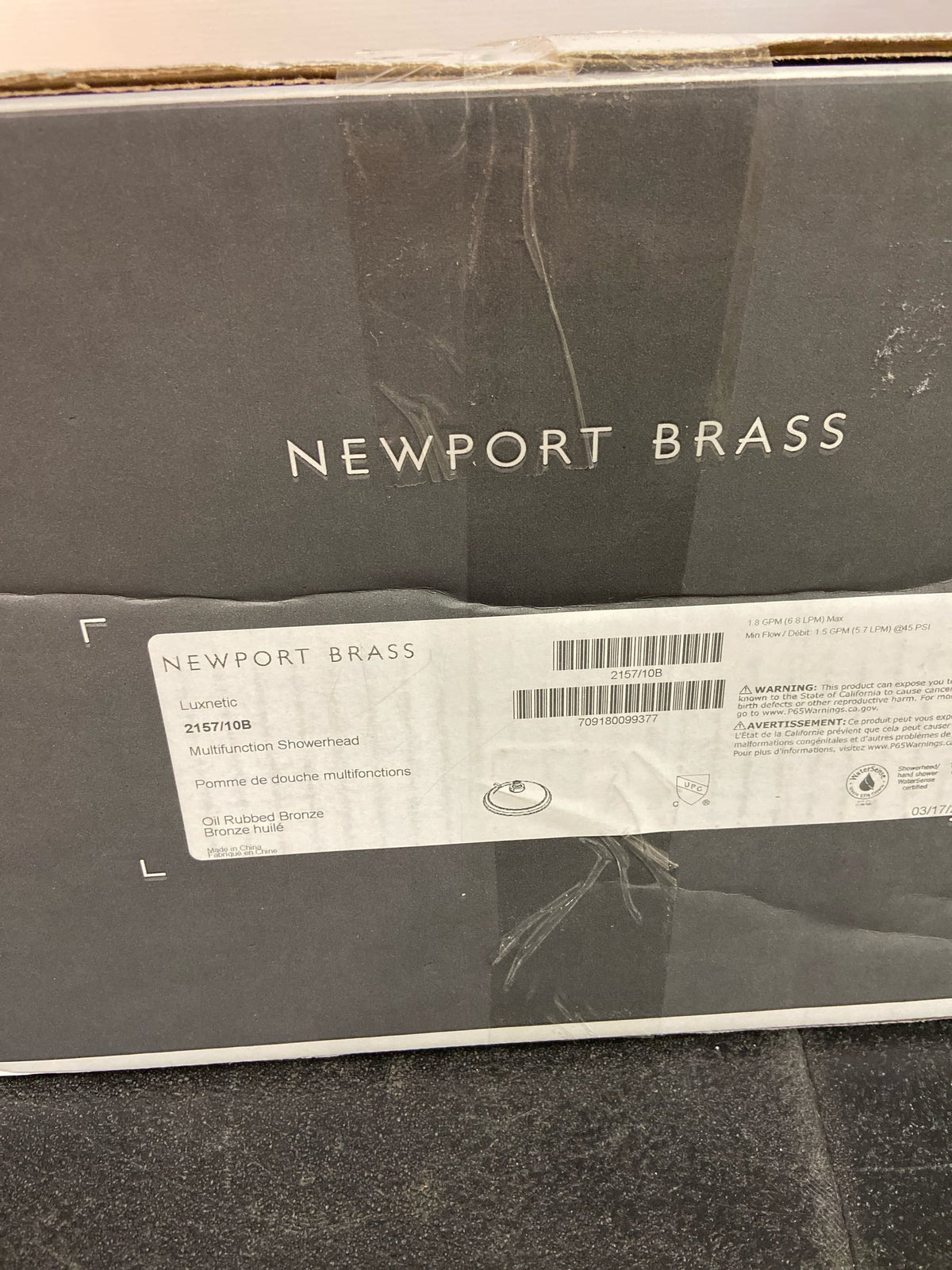 Newport Brass 2157-10B Tub and Shower 1.8 GPM Multi Function Shower Head - Oil Rubbed Bronze