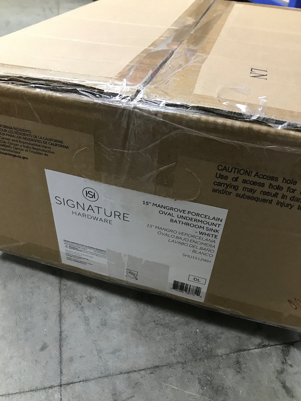 Signature Hardware 447968 Mangrove 17" Vitreous China Undermount Bathroom Sink - White