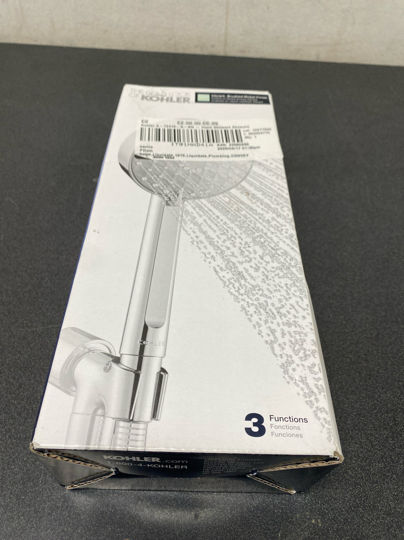 Kohler K-72415-G-BN Awaken 1.75 GPM Multi Function Hand Shower with MasterClean Sprayface - Vibrant Brushed Nickel