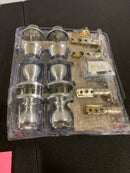 Kwikset 92420-036 Tylo Satin Chrome Exterior Entry Door Knob and Single Cylinder Deadbolt Project Pack