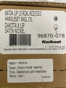 Kwikset 687DALIP-15.DS Dakota Single Cylinder Handleset from the Kwikset Series, Exterior Only - Satin Nickel