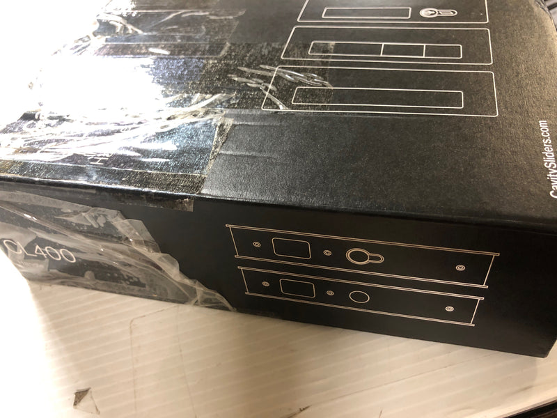 Cavilock CL400B0428 Magnetic Privacy Pocket Door Pull Set with RH Snib/LH Emergency for 1-3/8 Inch Thick Doors - Matte Black