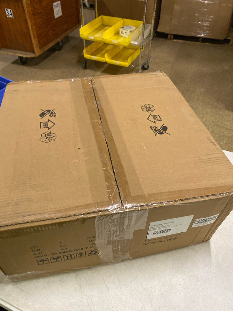 Ariskeen LT-006-02 20 in. Indoor White Modern Low Profile Ceiling Fan with LED Light Caged Enclosed Ceiling Fan with Remote and APP Control