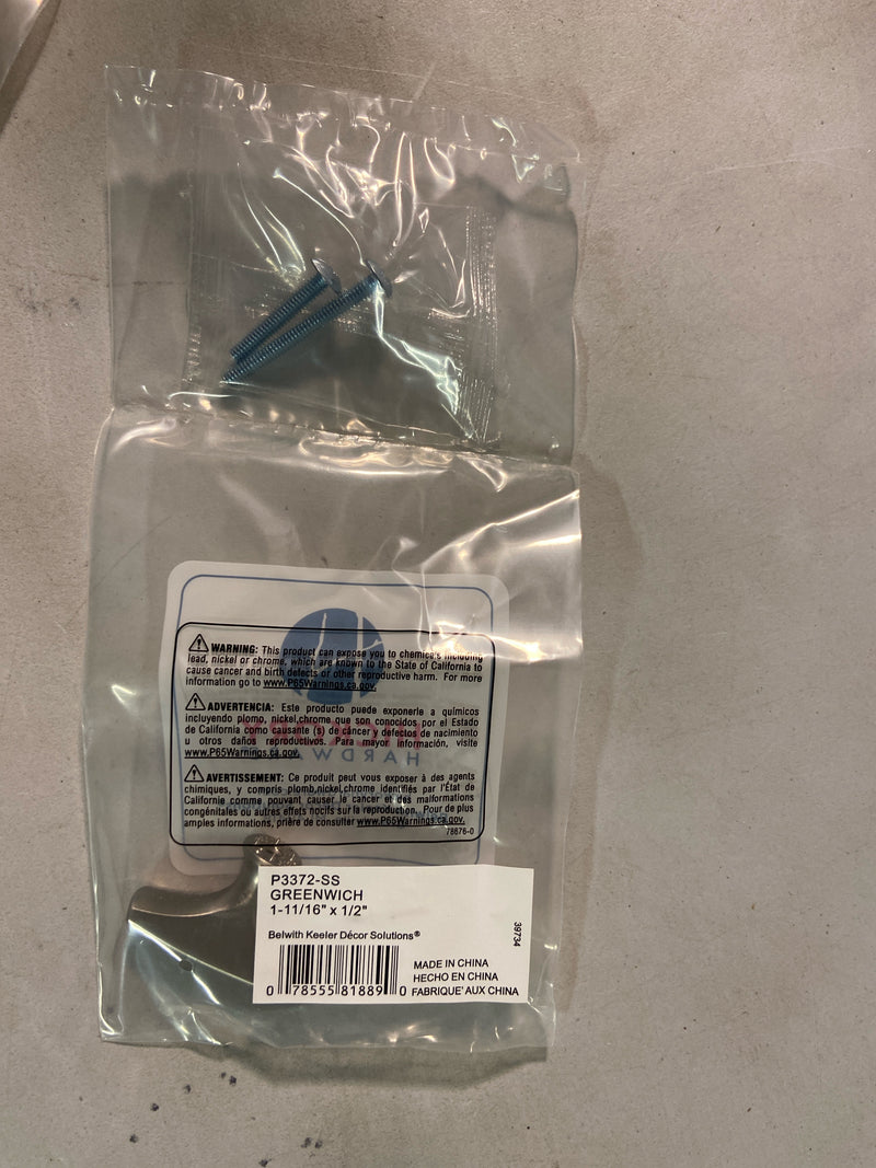 Hickory Hardware P3372-SS Greenwich 1-3/4" Thick Grip T Bar Cabinet Knob / Drawer Bar Knob - Stainless Steel