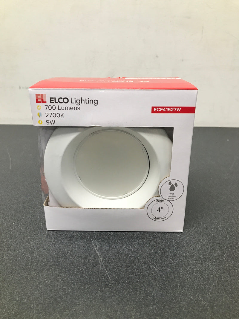 Elco ECF41527W 4" Integrated LED Open Retrofit Recessed Trim - 850 Lumens 2700 Kelvin - White