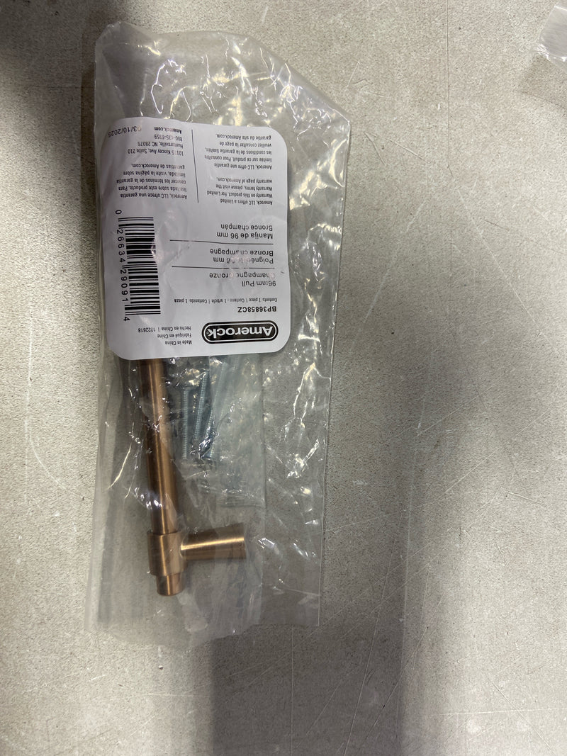 Amerock BP36858CZ Destine 3-3/4 Inch Center to Center Bar Cabinet Pull - Champagne Bronze