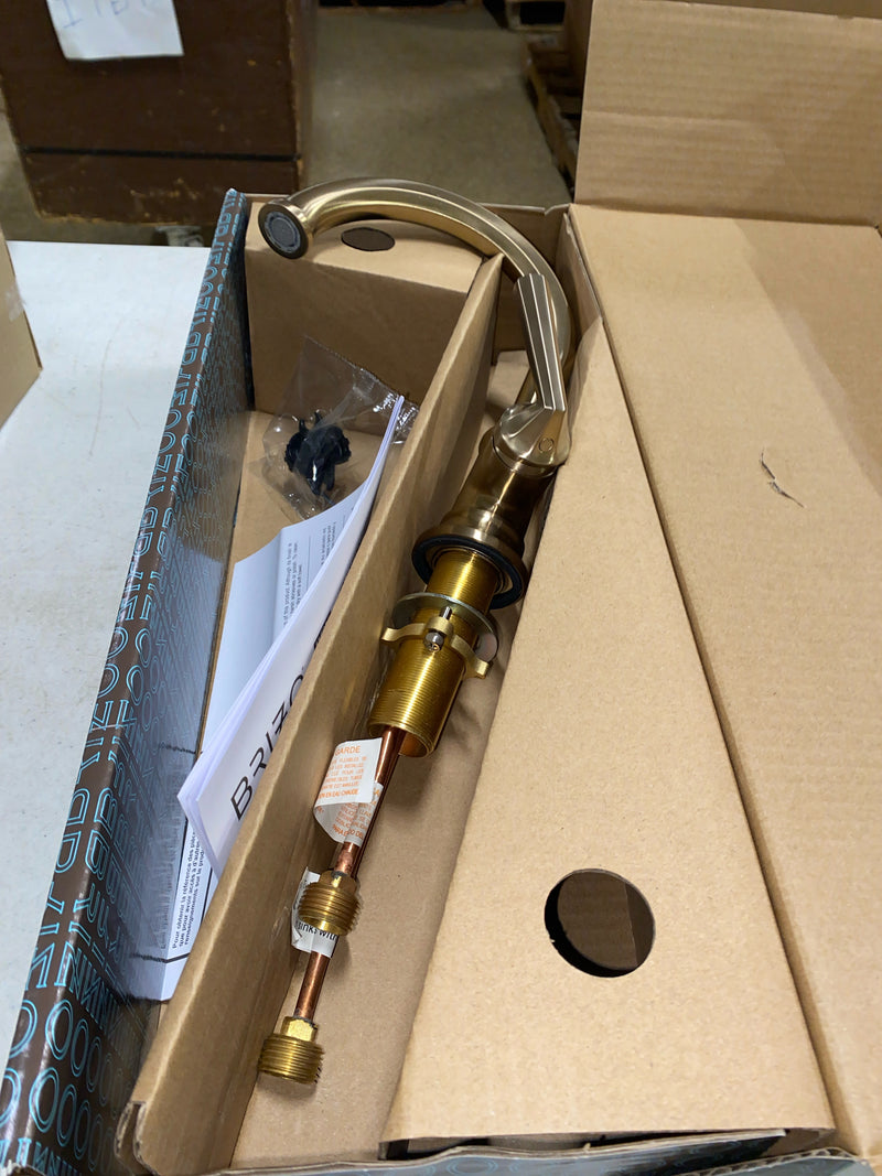 Brizo 65065LF-GL Beauclere 1.2 GPM Single Hole Bathroom Faucet - Less Drain Assembly - Luxe Gold