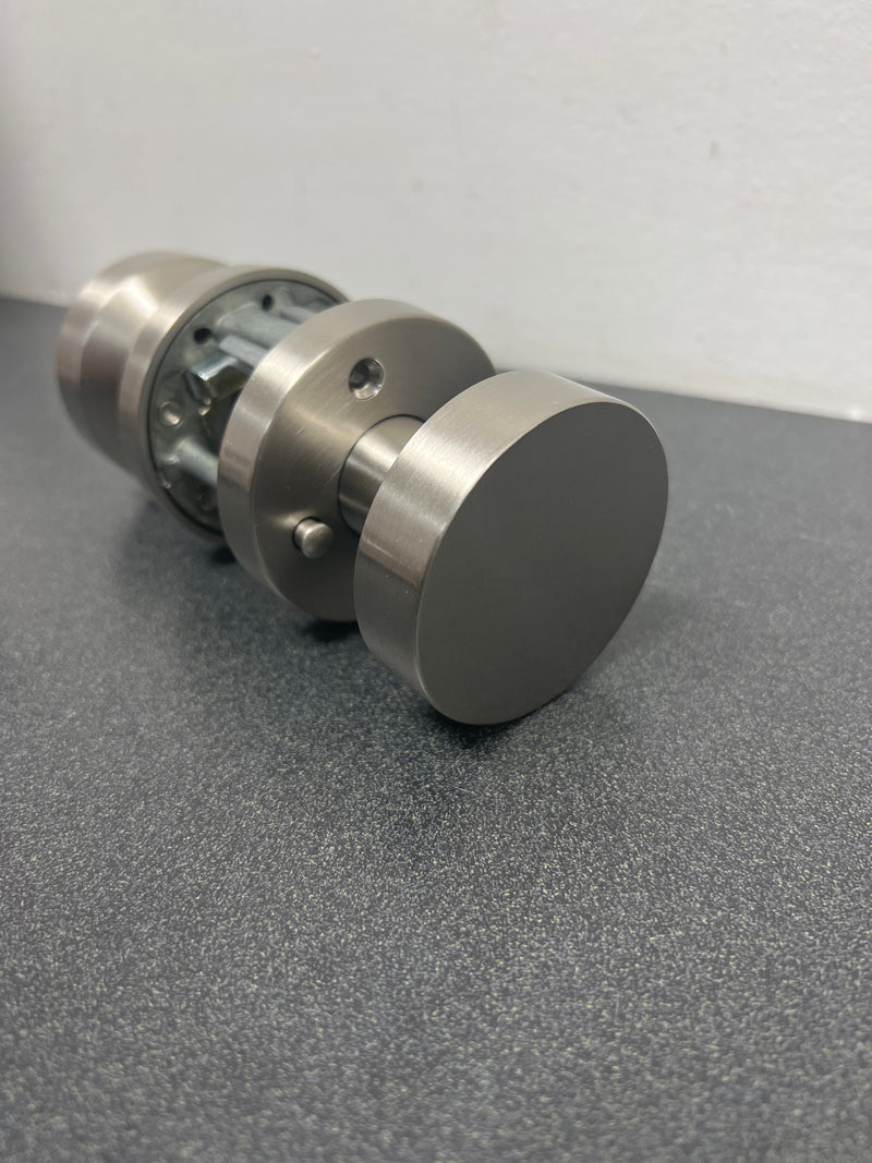 Baldwin PVCONCRR150 Contemporary Privacy Door Knob with Round Rose - Satin Nickel