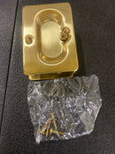 Emtek 2101US3 3-1/2 Inch Height Passage Pocket Door Lock - Polished Brass