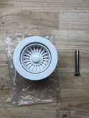 Whitehaus Collection  3 1/2" Basket Strainer White