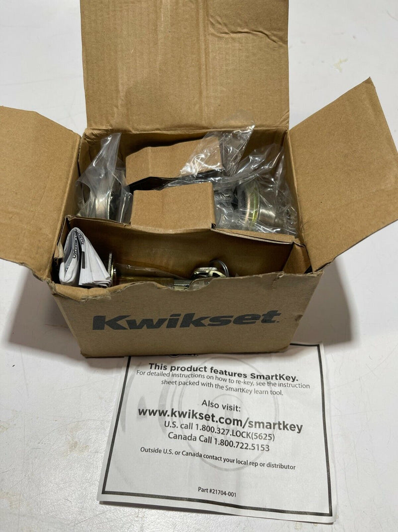 Kwikset 660 15 RCAL RCS Security Single Cylinder Deadbolt Satin Nickel QTY 1 (L)