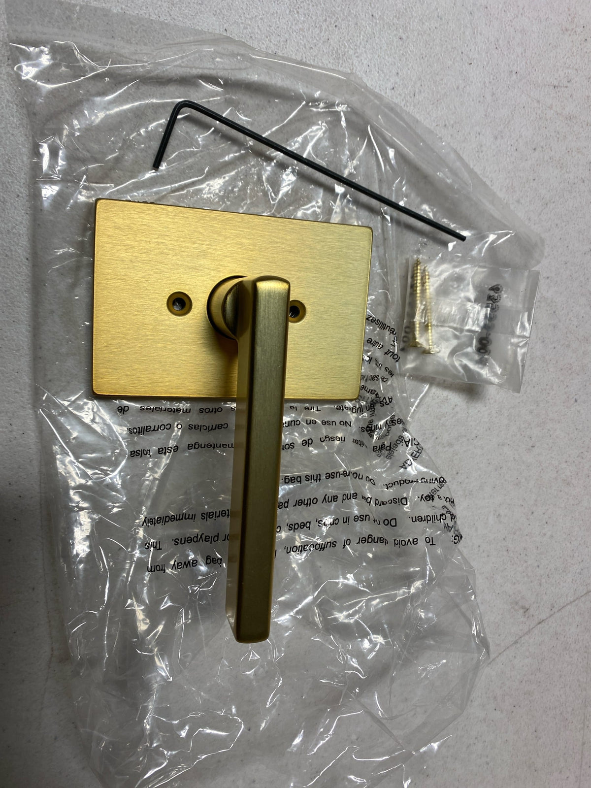 Kwikset 788HFL RCT 4 Halifax Satin Brass Rectangle Half Dummy Door Handle