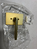 Kwikset 788HFL RCT 4 Halifax Satin Brass Rectangle Half Dummy Door Handle