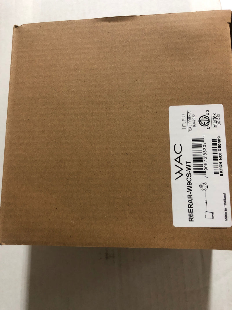 WAC Lighting Lotos 6in LED Round Adjustable Recessed Light 5-CCT Selectable 15W 1,350 Lumens IC-Rated Airtight 120V-277V Universal in White