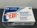 Lithonia Lighting Quantum Thermoplastic LED Emergency Exit Sign, Red Letters