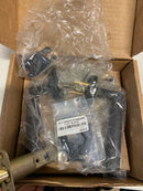 Emtek L-Square Stem Knurled Lever Left Hand 2-3/8 in Backset Passage w/Disk Rose for 1-1/4 in to 2 in Door