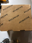 Baldwin 5068031PRIV 5068 Privacy Door Knob Set with 5070 Rose from the Estate Collection - Non-Lacquered Brass