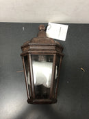 The Great Outdoors 8697-61 Harrison 1 Light 15" Tall Outdoor Wall Sconce with Clear Beveled Glass - Vintage Rust