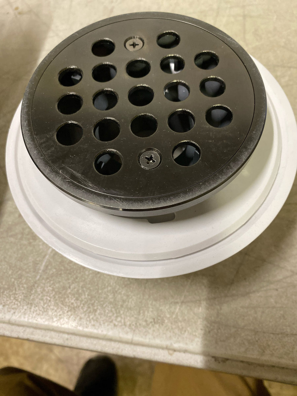 Signature Hardware SH439112GM FundamentALL 4-1/2" Round Shower Drain - Gunmetal