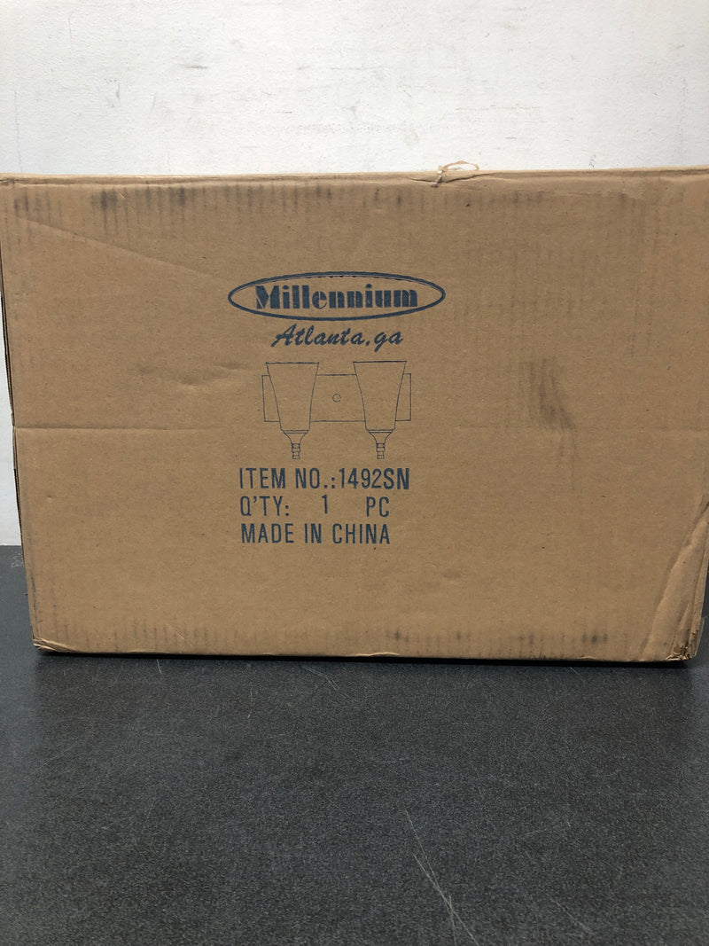 Millennium Lighting 1492-SN Natalie 2 Light 15" Wide Bathroom Vanity Light - Satin Nickel