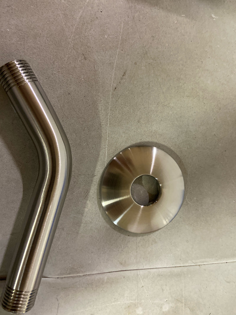 Miseno MSA225 5-11/16" Wall Mounted Shower Arm and Flange - Brushed Nickel