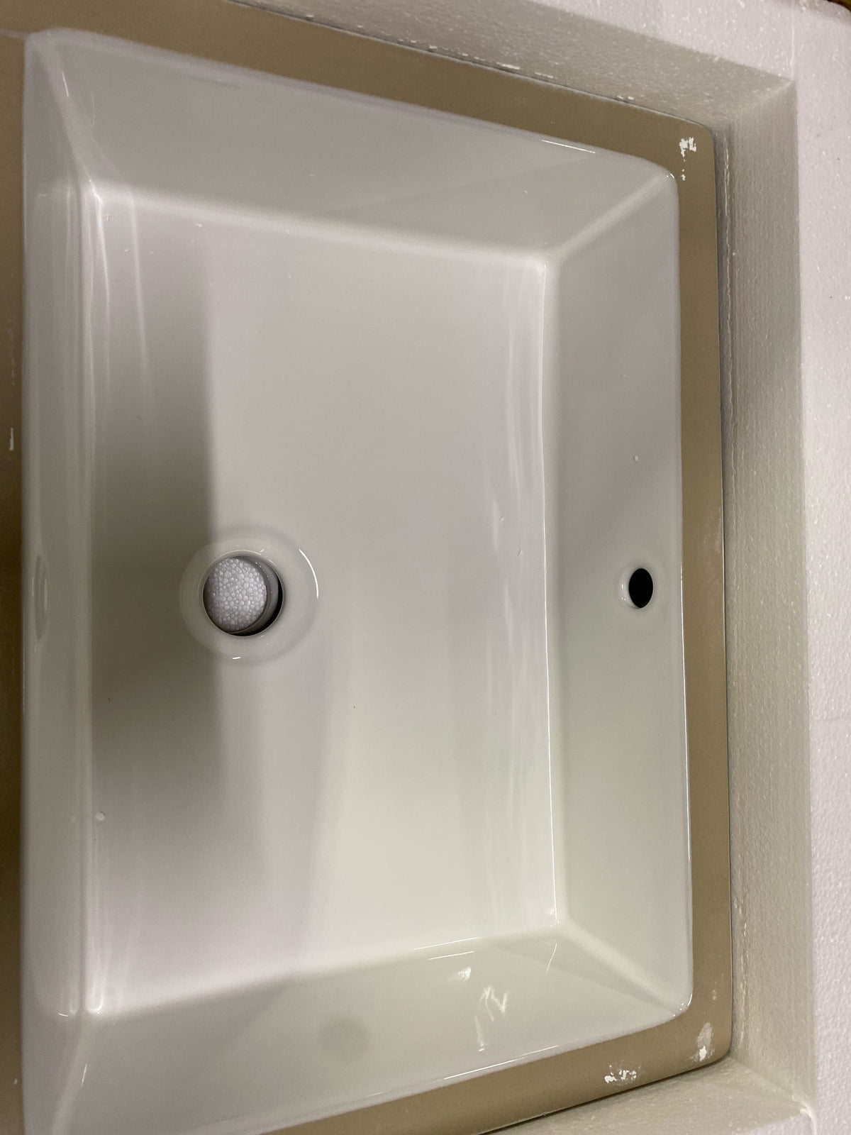James Martin SNK-RF-WHT Rectangular Undermount Lavatory Sink Flat Base White#22