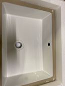 James Martin SNK-RF-WHT Rectangular Undermount Lavatory Sink Flat Base White