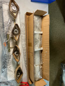 Progress Lighting Estrada 31.25 in. Four-Light Brushed Gold Vanity Light with Opal Glass Shade