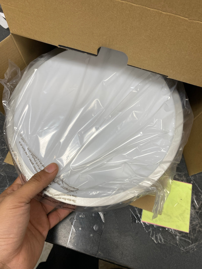 Unbranded 10FM-EUR-SL2PK Europa 10 in. Light Silver Selectable CCT LED Flush Mount Ceiling Light With Remote Included 2 Pack