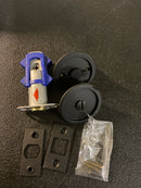 Emtek 2145US19 Round Tubular 2-1/2" Privacy Pocket Door Lock - Flat Black