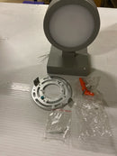 Elegant Lighting LDOD4018S Raine 5" Tall LED Outdoor Wall Sconce - with Disk Shade - Silver