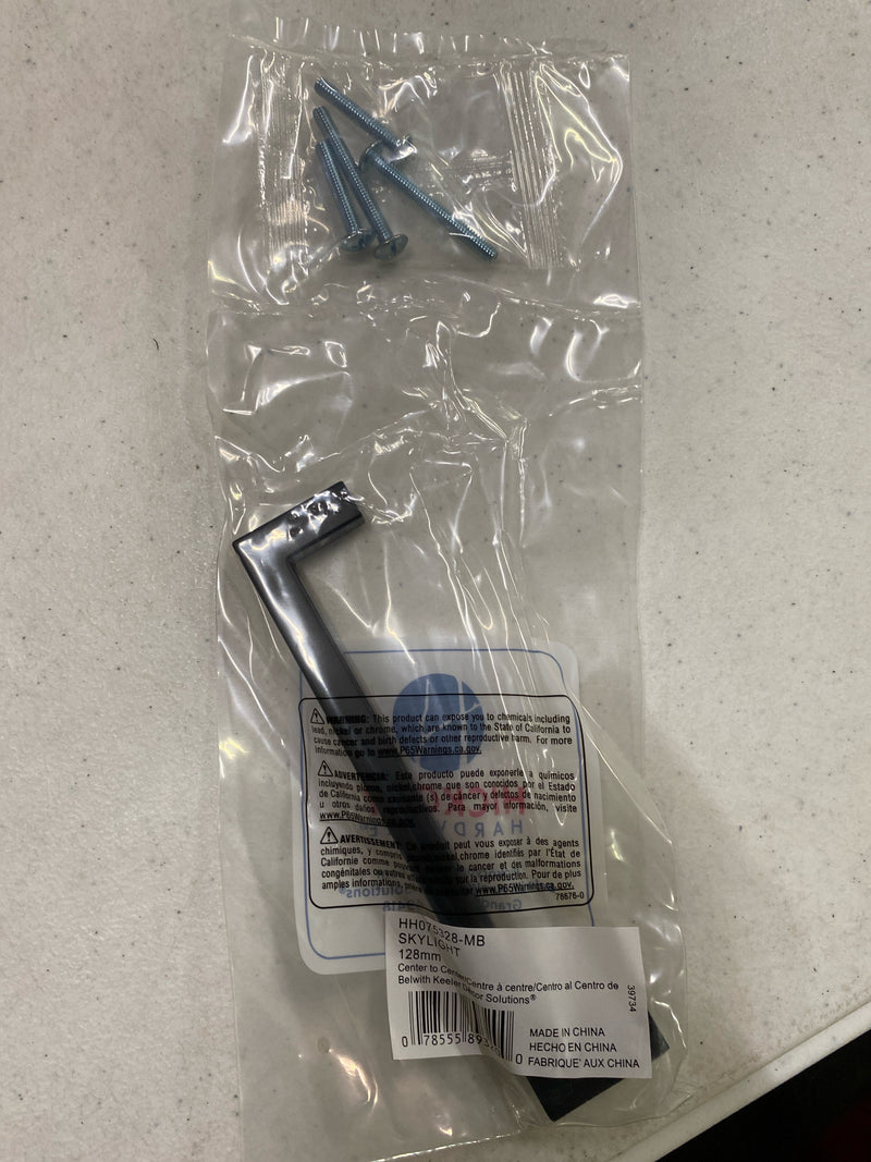 Hickory Hardware 10 Pack Solid Core Kitchen Cabinet Pulls, Luxury Cabinet Handles, Hardware for Doors & Dresser Drawers, 5-1/16 Inch (128mm) Hole Center, Matte Black, Skylight Collection