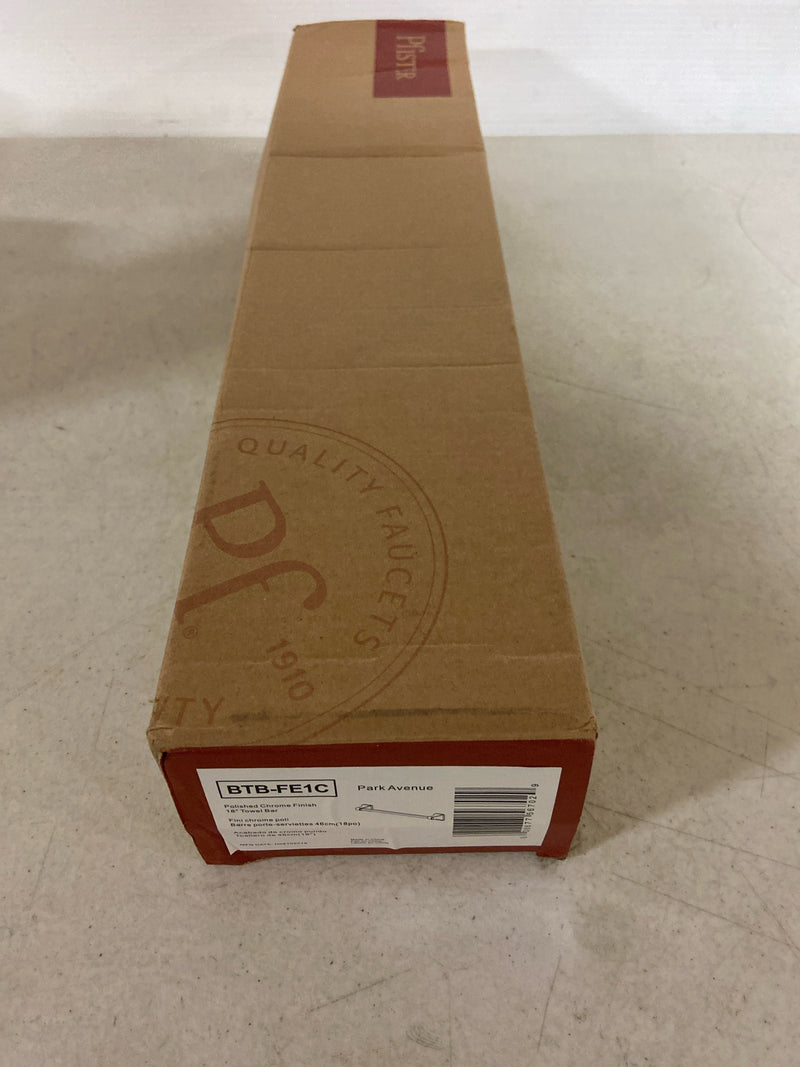 Pfister BTB-FE1 Park Avenue Towel Bar 18" with Concealed Mountings, Polished Chrome