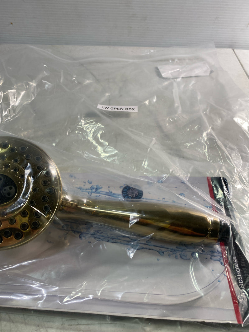 Delta 59426-PB-PK 7-Spray Patterns 1.75 GPM 3.81 in. Wall Mount Handheld Shower Head in Polished Brass