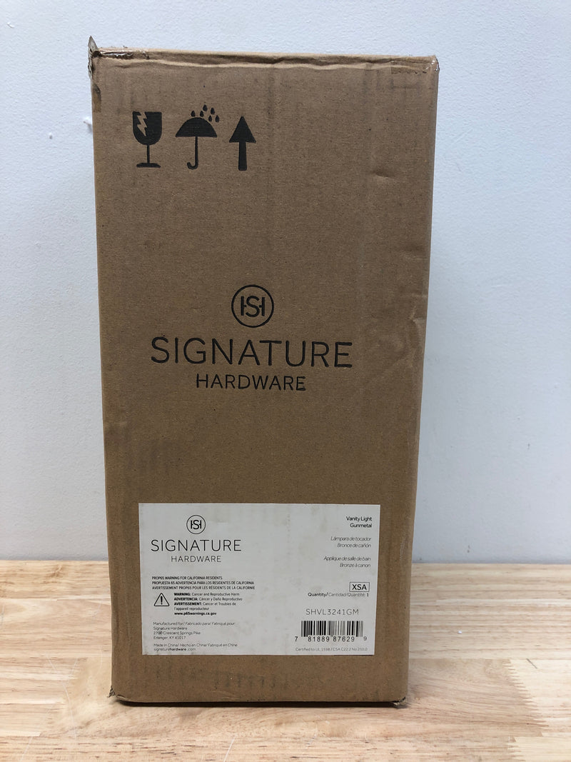 Signature Hardware 482671 Stolo 9" Tall Bathroom Sconce - Gunmetal