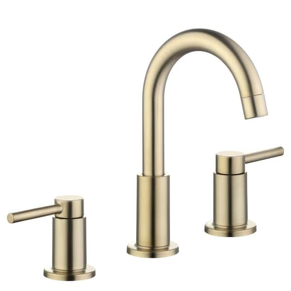 Glacier bay HD67693W-624405 Dorind 8 in. Widespread Double-Handle High-Arc Bathroom Faucet in Matte Gold