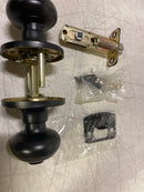 Miseno MLK1050BK Druid Single Cylinder Keyed Entry Door Flat Ridged Knob Set - Matte Black