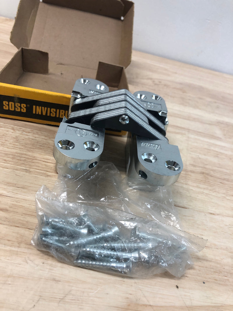 Soss 220US26D 5-1/2" High Invisible Hinge for Heavy Duty - Satin Chrome